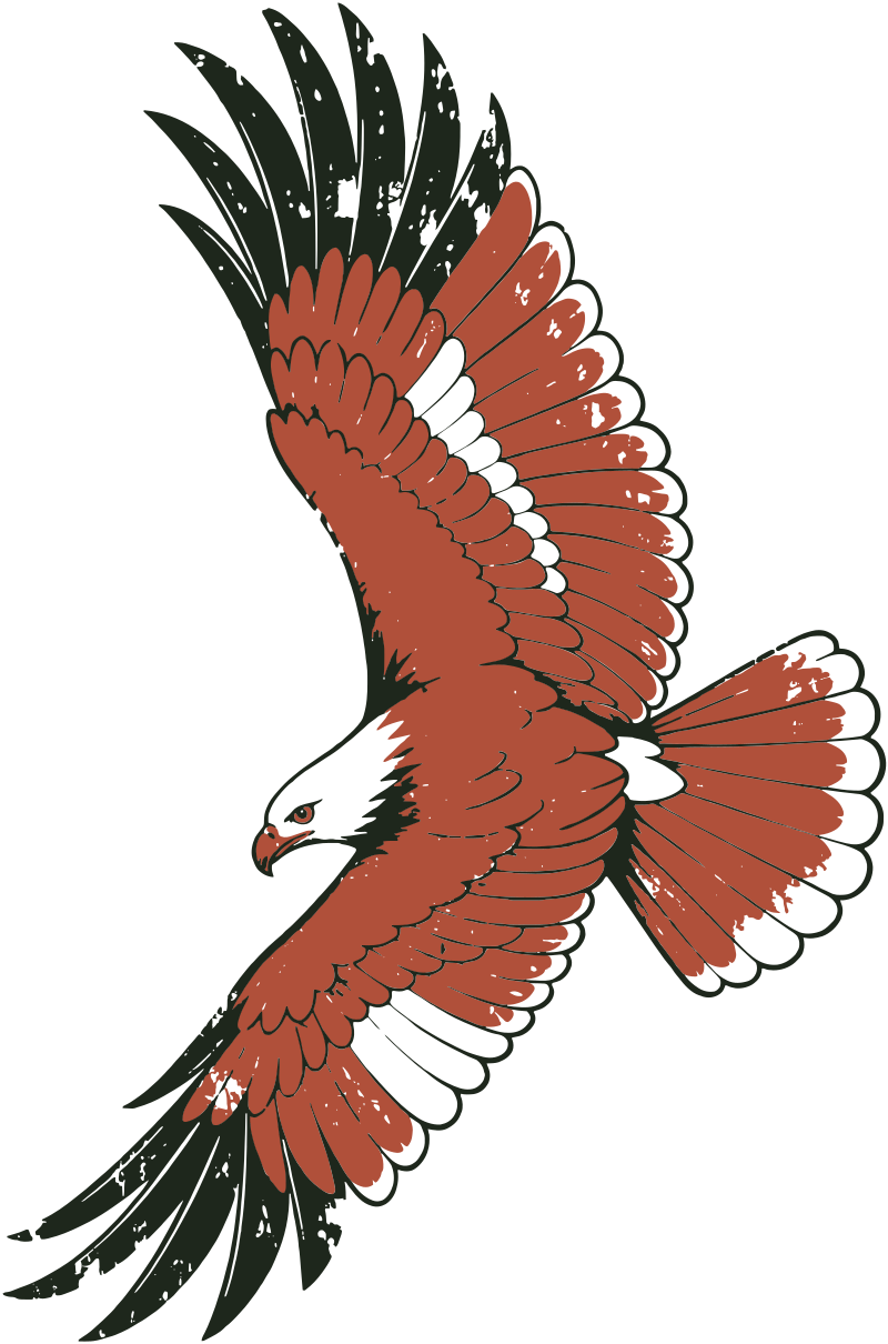 Garuda soaring with wings spread wide